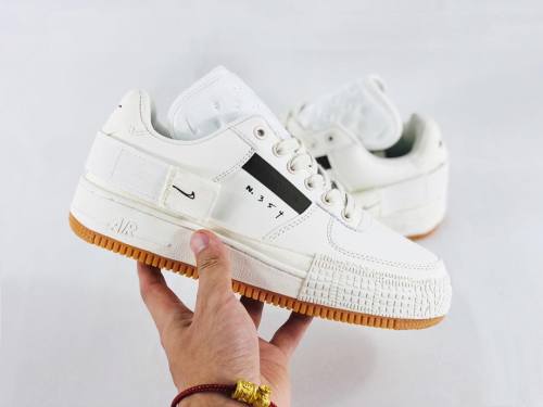 Air Force 1 Type Deconstructed Two Tone Grey Transparent Mesh Sneakers 2 colors 29225550