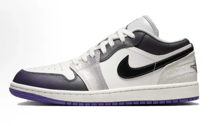 Air @j1 Low GS Black White Pink Toe Colorway Casual Wear Resistant Leather Sneakers 2 colors 29225147
