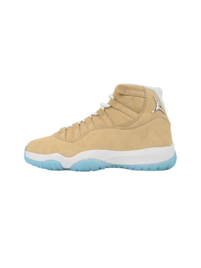 [plus-size shoes] Air @j11 Retro Oatmeal Tan Suede Ice Blue Outsole Retro High Top Basketball Sneakers 2 colors 29225431