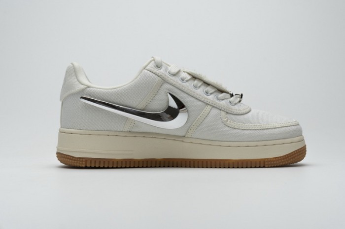 [plus-size shoes] 1:1 quality version Air Force 1 Low Off White Canvas Removable Metallic Silver Swoosh Gum Outsole Sneakers 29225509
