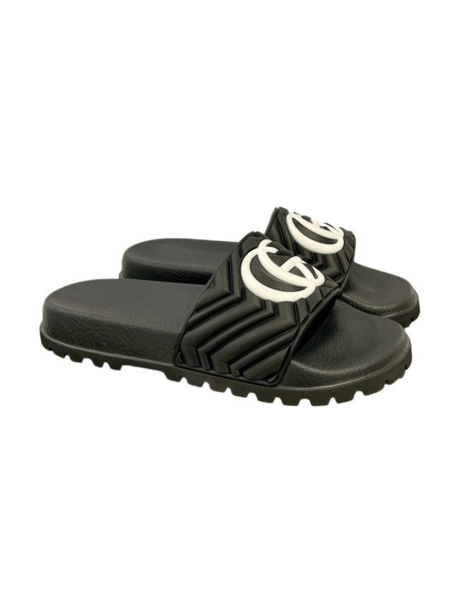 1:1 quality version 28026965 Big G Letter Thick Sole Slippers 2 colors