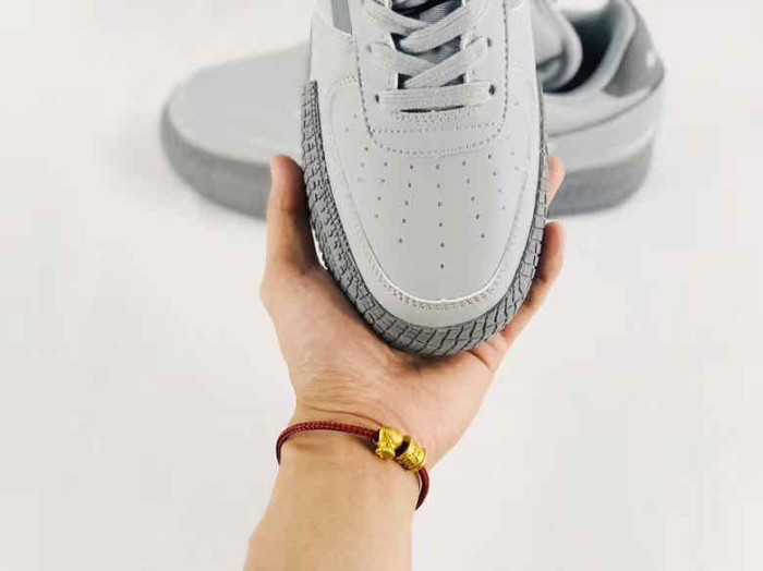 Air Force 1 Type Deconstructed Two Tone Grey Transparent Mesh Sneakers 2 colors 29225550