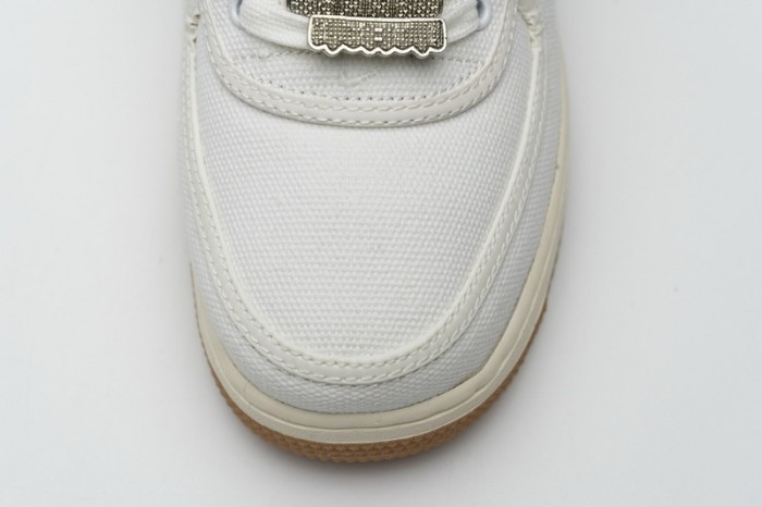 [plus-size shoes] 1:1 quality version Air Force 1 Low Off White Canvas Removable Metallic Silver Swoosh Gum Outsole Sneakers 29225509