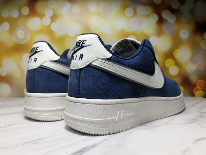 Air Force 1 Low Navy Suede Off White Midsole Minimal Contrast Sneakers 29225543