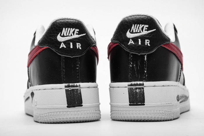 Air Force 1 Low Distressed Splatter Graffiti Black Red Contrast Sneakers 2 colors 29225491
