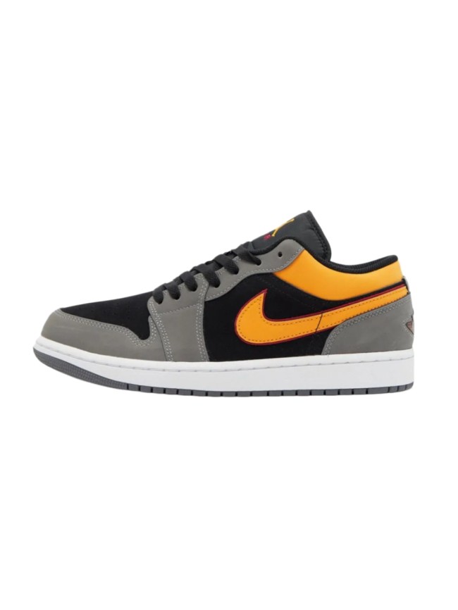 [plus-size shoes] Air @j1 Low Black Grey Orange Contrast Suede Panel Retro Sneakers 2 colors 29225241