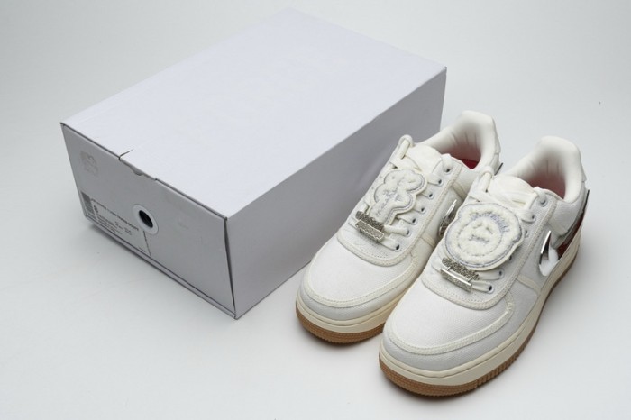 [plus-size shoes] 1:1 quality version Air Force 1 Low Off White Canvas Removable Metallic Silver Swoosh Gum Outsole Sneakers 29225509