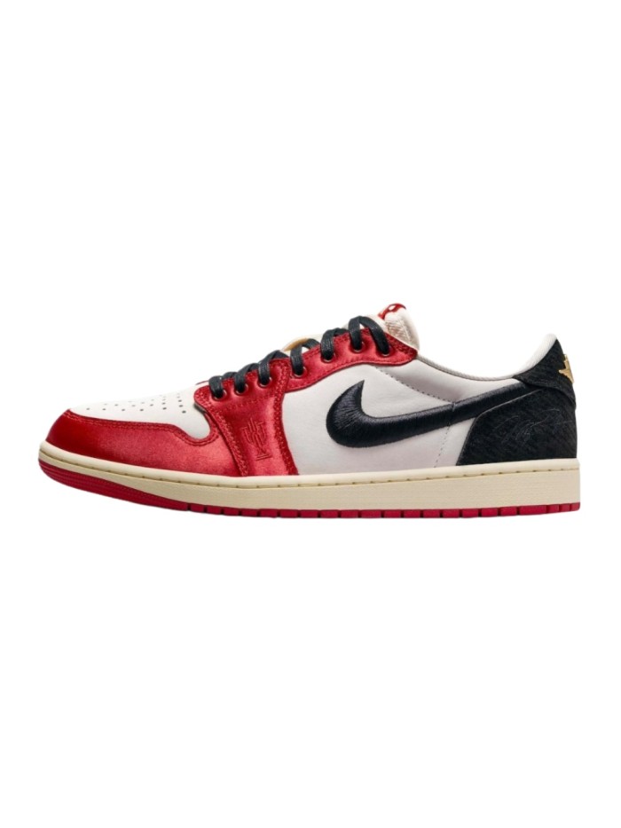 [plus-size shoes] Air @j1 Low Trophy Room Collaboration OG Away Satin Toe Embroidered Swoosh Sneakers 29225237