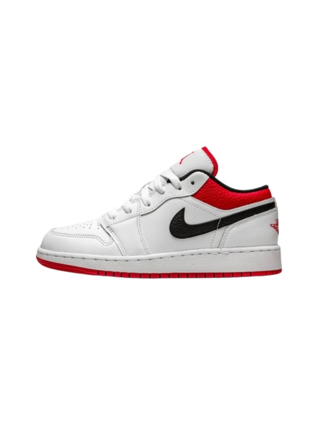[plus-size shoes] Air @j1 Low Mini Chicago White Upper Black Swoosh Red Collar Sneakers 29225194