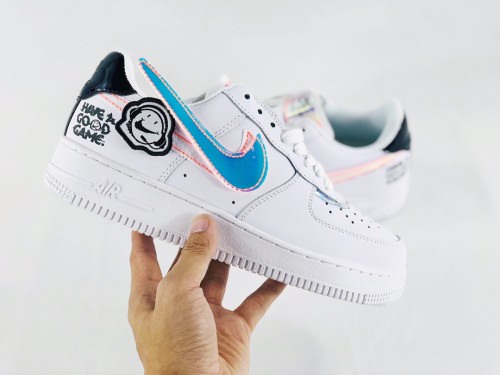 Air Force 1 Low Have A Good Game Removable Iridescent Swoosh White Sneakers 29225556