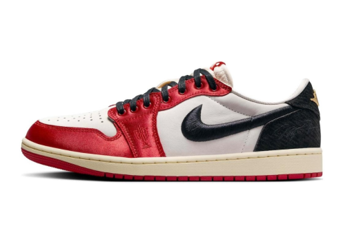 [plus-size shoes] Air @j1 Low Trophy Room Collaboration OG Away Satin Toe Embroidered Swoosh Sneakers 29225237