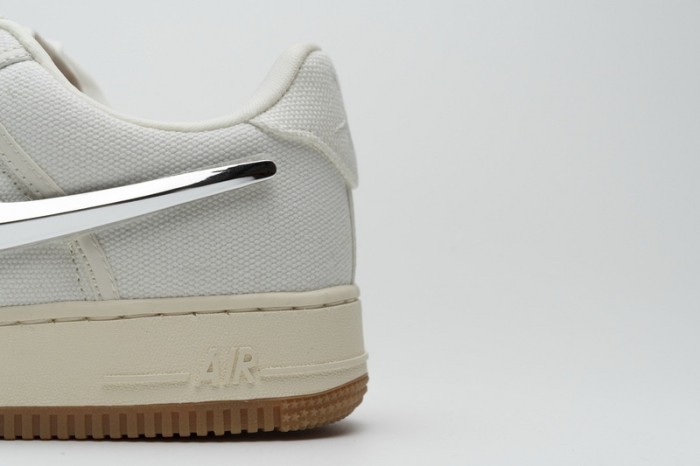 [plus-size shoes] 1:1 quality version Air Force 1 Low Off White Canvas Removable Metallic Silver Swoosh Gum Outsole Sneakers 29225509