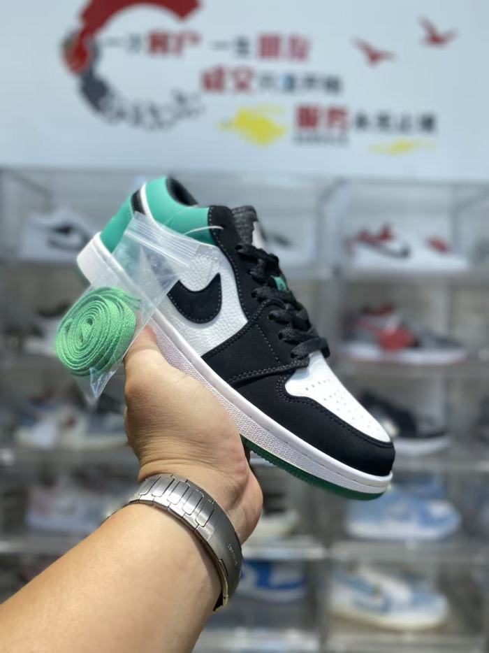[plus-size shoes] Air @j1 Low  Low Black White Green Celtics Color Block Sneakers 2 colors 29225307