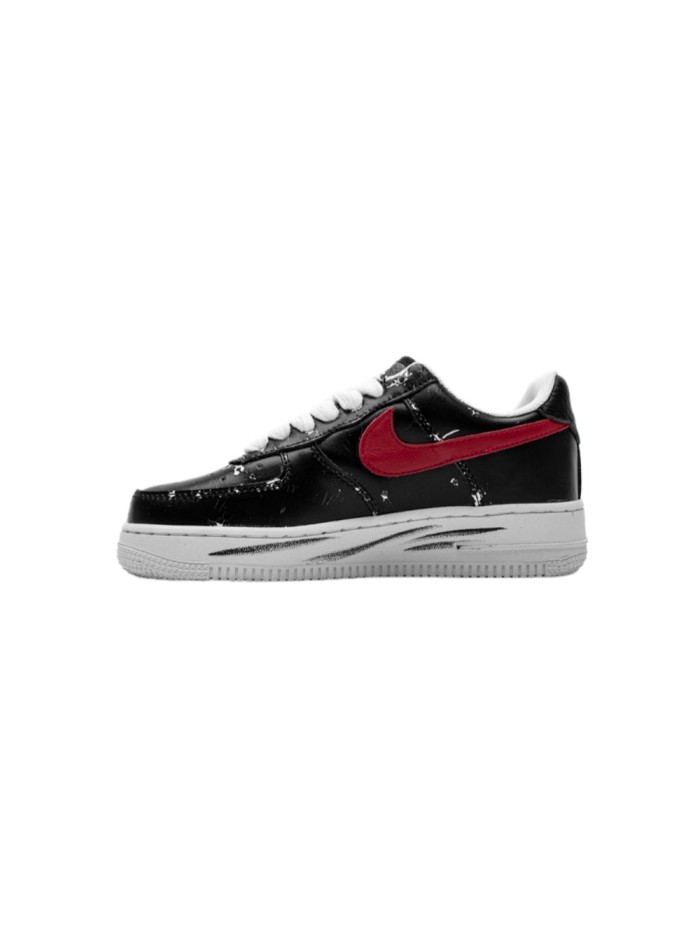 Air Force 1 Low Distressed Splatter Graffiti Black Red Contrast Sneakers 2 colors 29225491