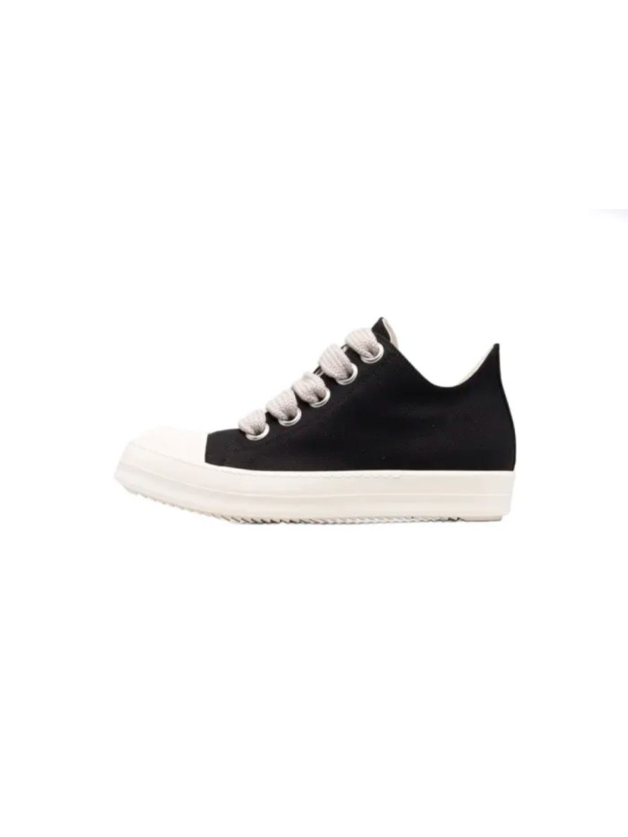 Rick0wens DRKSHDW Canvas Low Top Black Milk DU01B7802 DMW1 911