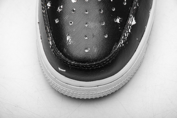 Air Force 1 Low Distressed Splatter Graffiti Black Red Contrast Sneakers 2 colors 29225491