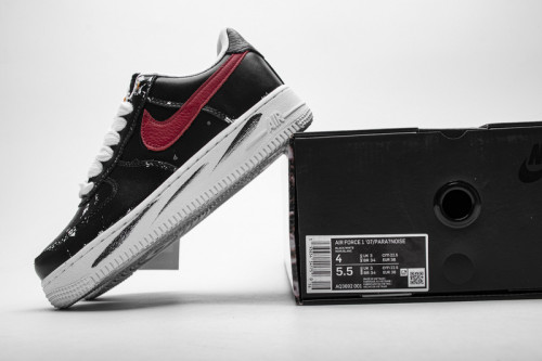 Air Force 1 Low Distressed Splatter Graffiti Black Red Contrast Sneakers 2 colors 29225491