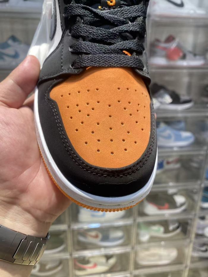 [plus-size shoes] Air @j1 Low Black White Grey Reverse Shadow Color Block Retro Unisex Sneakers 2 clolors 29225200