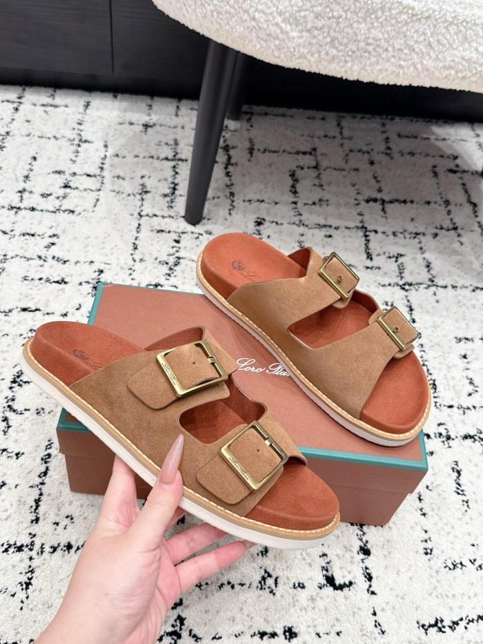 [plus-size shoes]1:1 quality versionDouble Buckle Suede EVA Foam Birkenstock Style Slide Sandals 5 colors 29247665