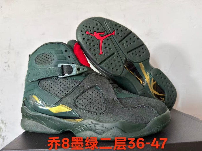 [plus-size shoes] Air @j8 Retro Aqua OG Black & Blue High-Top Vintage Basketball Shoes 15 colors 29247370