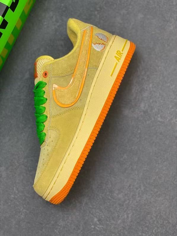Air Force 1 Low Fall Pumpkin Theme Fuzzy Swoosh Suede Upper Heel Embroidery Sneakers 29247252