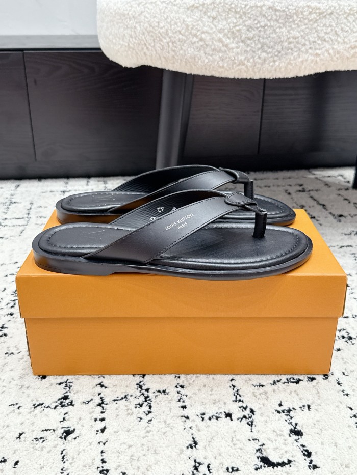 [plus-size shoes]1:1 quality version Floral Print Black Leather Flip Flops Flat Thong Sandals 6 colors 29247615