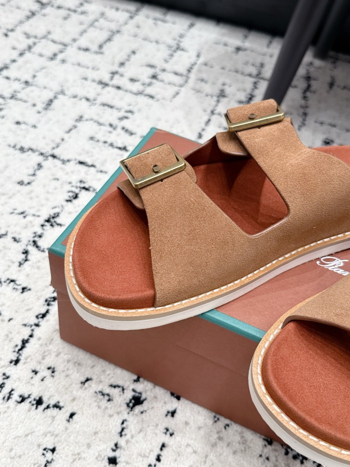 [plus-size shoes]1:1 quality versionDouble Buckle Suede EVA Foam Birkenstock Style Slide Sandals 5 colors 29247665