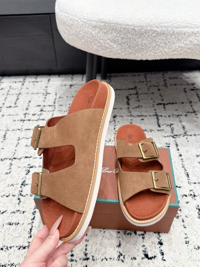 [plus-size shoes]1:1 quality versionDouble Buckle Suede EVA Foam Birkenstock Style Slide Sandals 5 colors 29247665
