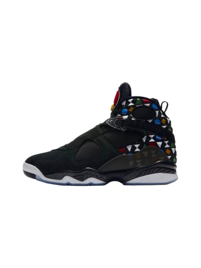 [plus-size shoes] Air @j8 Quai 54 Multicolor Triangle Graphic Unisex Mesh Leather High Top Basketball Shoes 2 colors 29247312