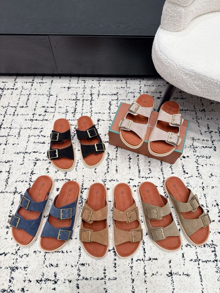 [plus-size shoes]1:1 quality versionDouble Buckle Suede EVA Foam Birkenstock Style Slide Sandals 5 colors 29247665