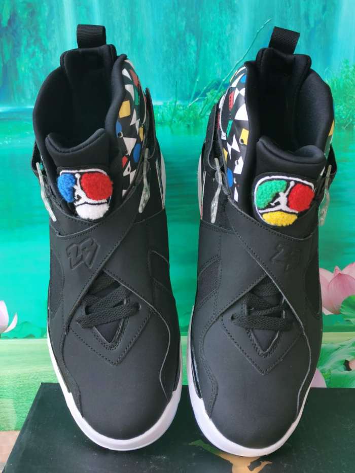 [plus-size shoes] Air @j8 Quai 54 Multicolor Triangle Graphic Unisex Mesh Leather High Top Basketball Shoes 2 colors 29247312