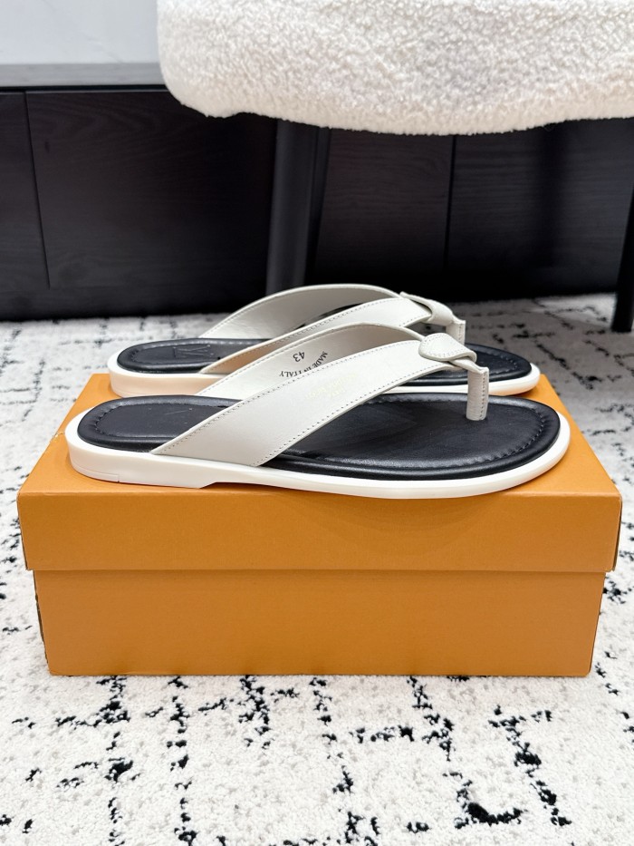 [plus-size shoes]1:1 quality version Floral Print Black Leather Flip Flops Flat Thong Sandals 6 colors 29247615