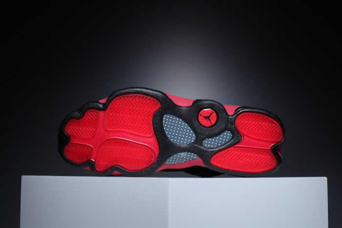 [plus-size shoes] Air @j13 What Is Love Gym Red Black Scratch Off Leather Shock Absorbing High Top Basketball Sneakers 29284030