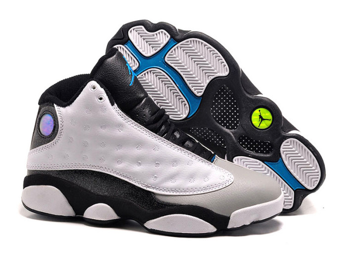[plus-size shoes] Air @j13 Unisex Retro Barons White High Top Slip Resistant Shock Absorbing Basketball Sneakers 29284023