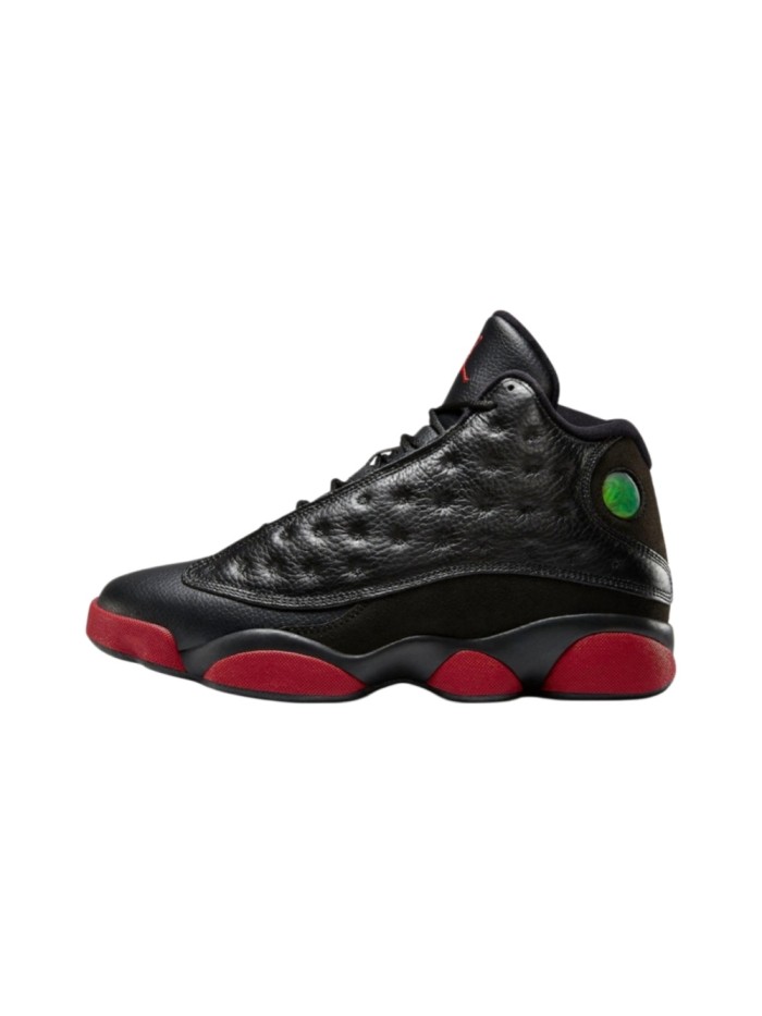 [plus-size shoes] Air @j13 Men's Retro Dirty Bred Black Red High Top Cushioned Support Basketball Sneakers 29284018