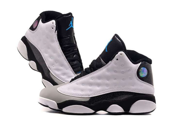 [plus-size shoes] Air @j13 Unisex Retro Barons White High Top Slip Resistant Shock Absorbing Basketball Sneakers 29284023