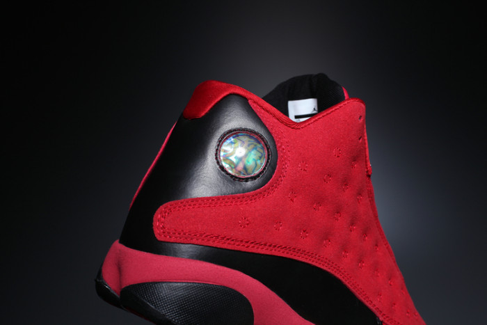 [plus-size shoes] Air @j13 What Is Love Gym Red Black Scratch Off Leather Shock Absorbing High Top Basketball Sneakers 29284030