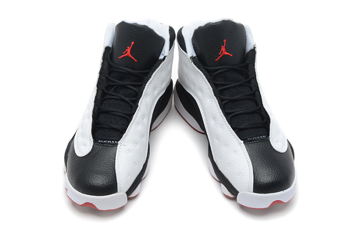 [plus-size shoes] Air @j13 He Got Game Panda Black White Leather Cushion Support Non Slip High Top Basketball Shoes 29284031