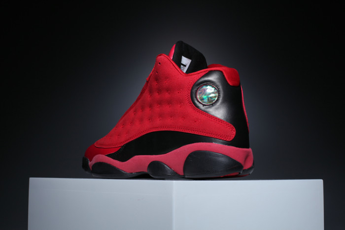 [plus-size shoes] Air @j13 What Is Love Gym Red Black Scratch Off Leather Shock Absorbing High Top Basketball Sneakers 29284030