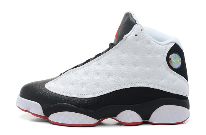[plus-size shoes] Air @j13 He Got Game Panda Black White Leather Cushion Support Non Slip High Top Basketball Shoes 29284031