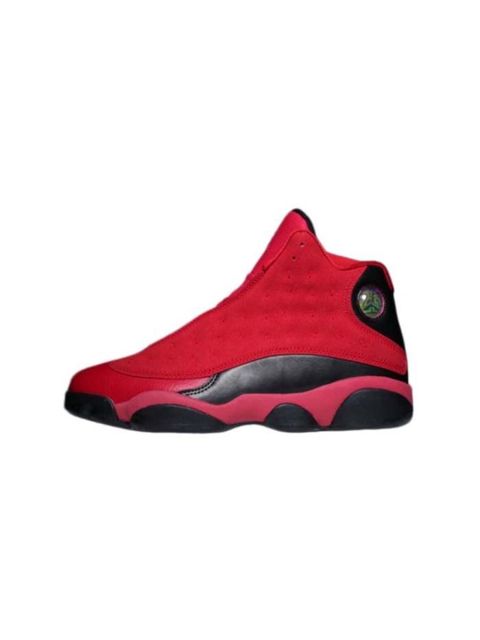 [plus-size shoes] Air @j13 What Is Love Gym Red Black Scratch Off Leather Shock Absorbing High Top Basketball Sneakers 29284030