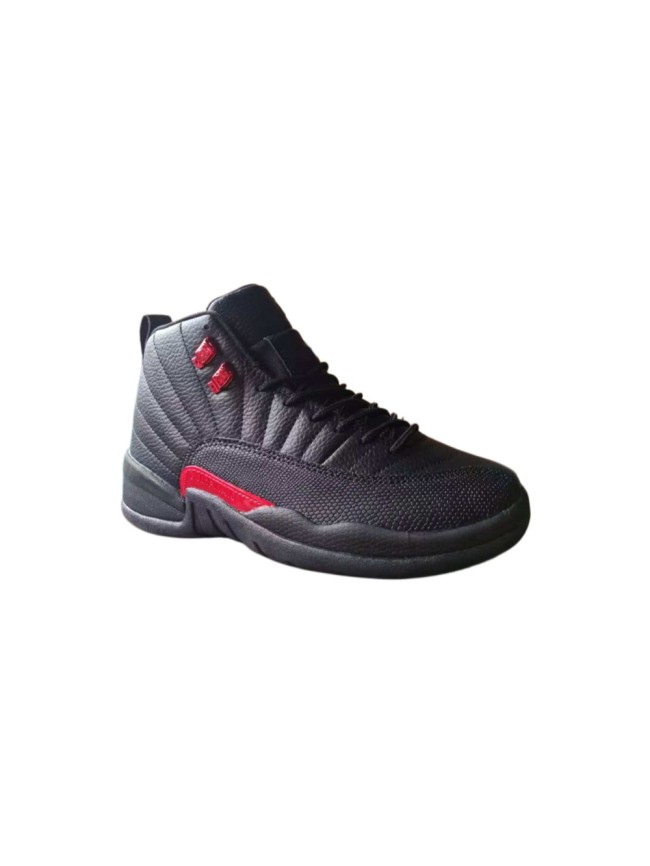 [plus-size shoes] Air @j12 Retro Bred Black Red Pebbled Leather Shock Absorbing High Top Basketball Shoes 29284147