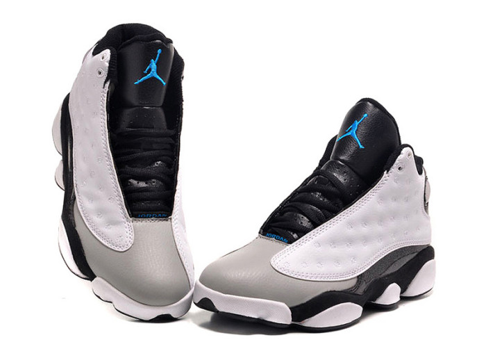 [plus-size shoes] Air @j13 Unisex Retro Barons White High Top Slip Resistant Shock Absorbing Basketball Sneakers 29284023