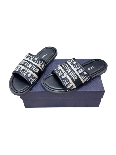 [Plus-size shoes]1:1 quality version Oblique Jacquard Pattern Webbing Strap Slide Sandals Open Toe Slip On Slippers 3 colors 29285556