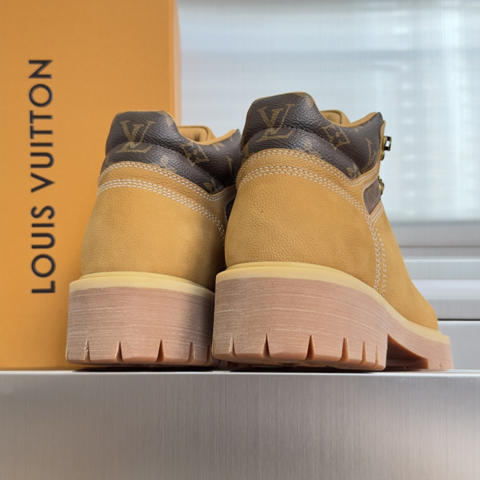 [plus-size shoes]1:1 quality version Remix Collection Monogram Embossed Suede Leather Platform Combat Ankle Boots 29285589