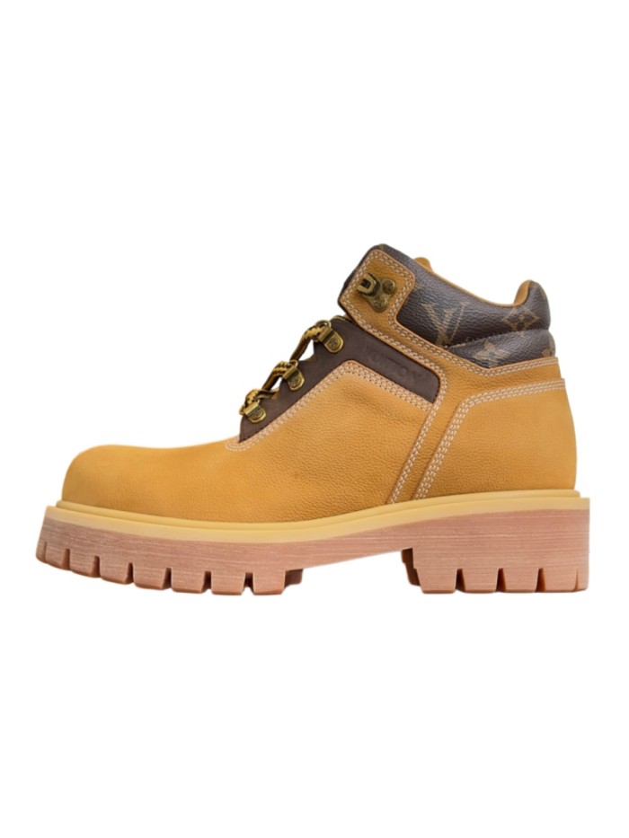 [plus-size shoes]1:1 quality version Remix Collection Monogram Embossed Suede Leather Platform Combat Ankle Boots 29285589