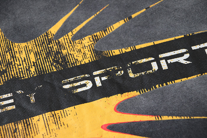 Sport Explosion Radiant Logo Front Single Side Print Oversized Washed Tee 29288348
