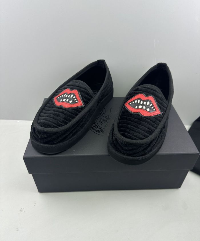 1:1 quality version Cross Sword Black Corduroy Slip-On Loafers 3 colors 29288654