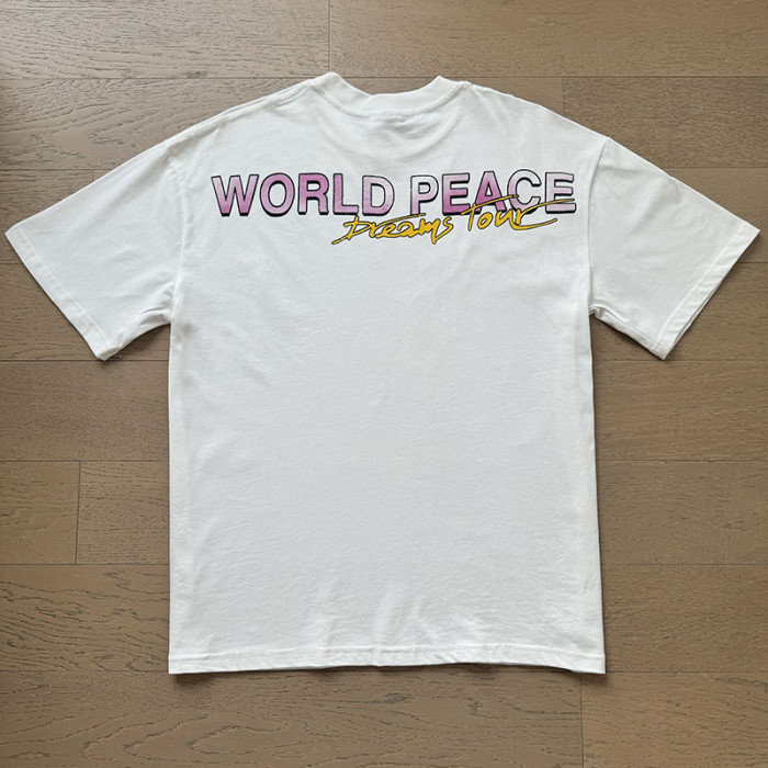 World Peace Graphic Double Sided Print Oversized Washed Tee 29288360