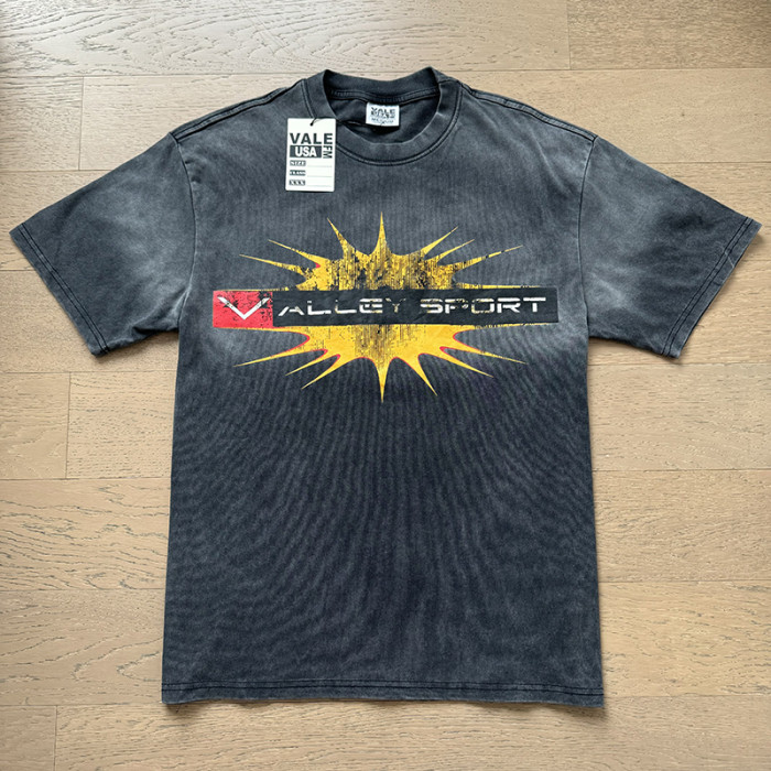 Sport Explosion Radiant Logo Front Single Side Print Oversized Washed Tee 29288348